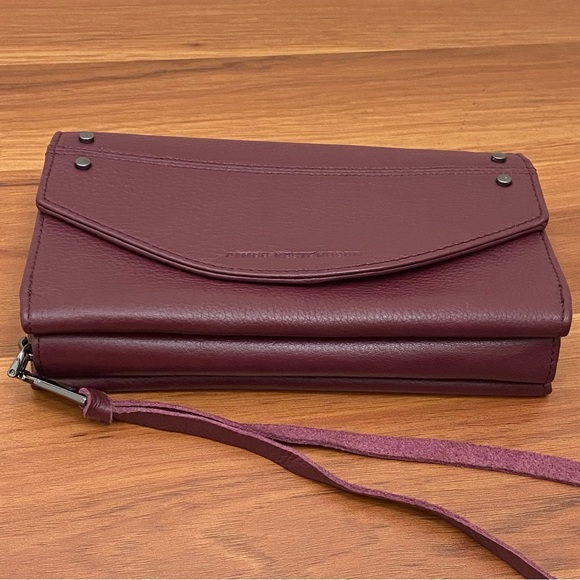 AIMEE KESTENBERG Delancey Wallet on A Chain In Oxblood Leather Chain Wallet - Picture 8 of 16